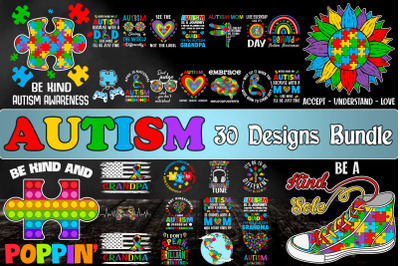 Autism Bundle SVG 30 designs