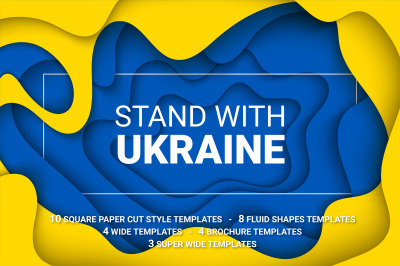 Save Ukraine. Paper cut &amp; fluids