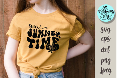 Sweet summertime svg, groovy summer cut file