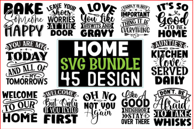 Home Sign 45 SVG  Design Bundle