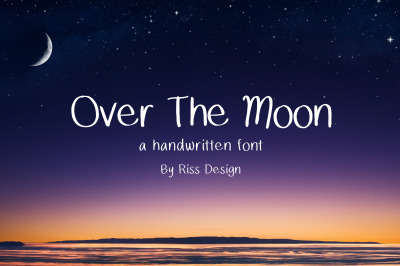 RD Over the Moon - Hand Drawn Font