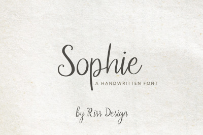RD Sophie - Script Font