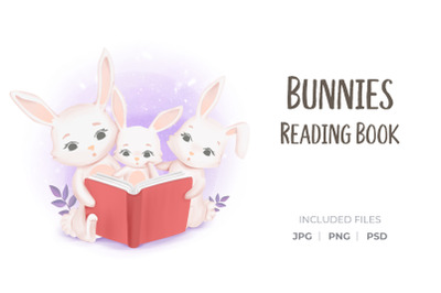 Bunnies Reading Book