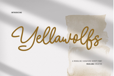 Yellawolfs Monoline Script Font