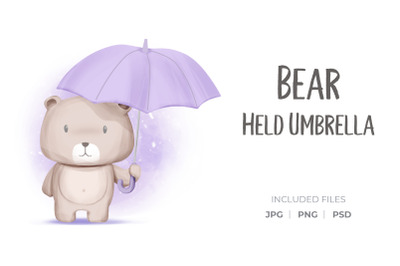 Bear Held Umbrella