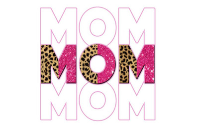 Leopard Pink Mom Sublimation