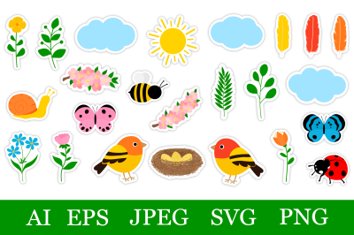 Spring Sticker. Spring sticker PNG. Spring Sticker Printable