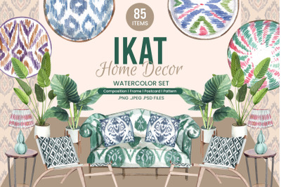Ikat Decor Home and textile pattern