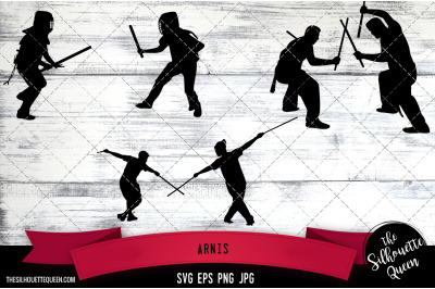 Arnis Silhouette Vector |Arnis SVG | Clipart | Graphic