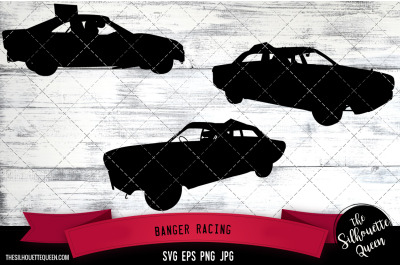 Banger Racing Silhouette Vector |Banger Racing SVG | Clipart | Graphic