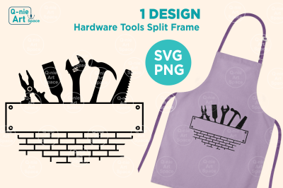 Hardware Tools Split Frame SVG, Handy Tools Clipart