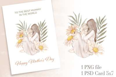 Mother&#039;s Day Card Mother Child Sublimation