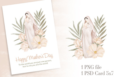 Mother&#039;s Day Card Mother Child Sublimation