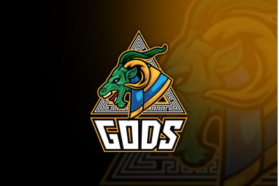 Egyptian Gods Knhum Esport Logo Template