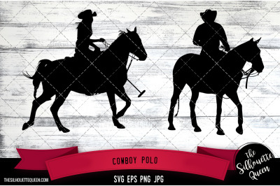 Cowboy Polo Silhouette Vector |Cowboy Polo SVG | Clipart | Graphic