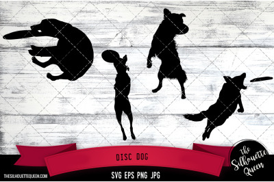 Disc Dog Silhouette Vector |Disc Dog SVG | Clipart | Graphic