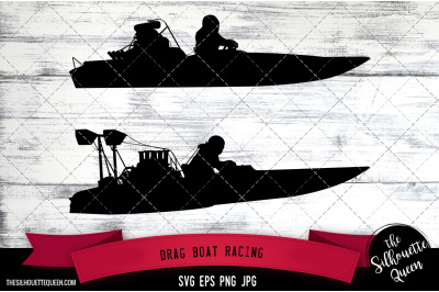 Drag Boat Racing Silhouette Vector |Drag Boat Racing SVG | Clipart