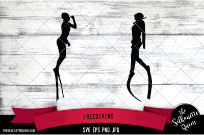 Freediving Silhouette Vector |Freediving SVG | Clipart | Graphic