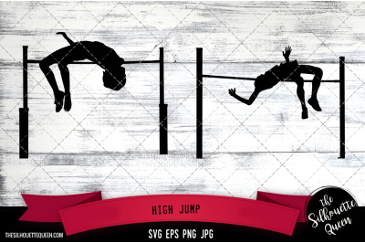 High Jump Silhouette Vector |High Jump SVG | Clipart | Graphic