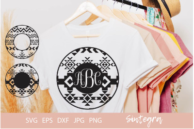 Aztec Pattern Monogram SVG File