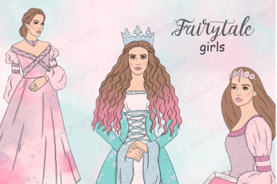 Fairy Tale Girls Clipart