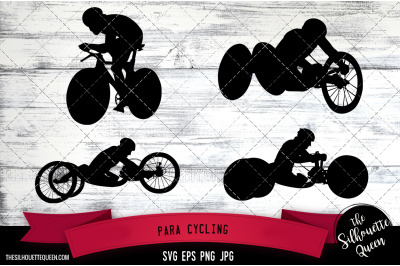 Para Cycling Silhouette Vector |Para Cycling SVG | Clipart | Graphic