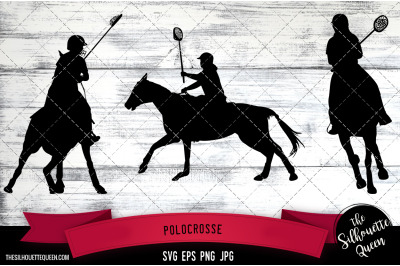 Polocrosse Silhouette Vector |Polocrosse SVG | Clipart | Graphic