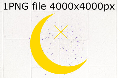 Ramadan&nbsp;crescent moon sublimation PNG design&nbsp;