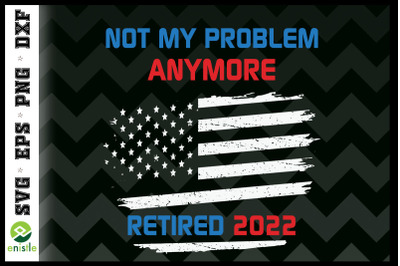 Retired 2022 Retirement American Flag