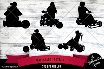 Powerchair Football Silhouette Vector |Powerchair Football SVG | Clipa