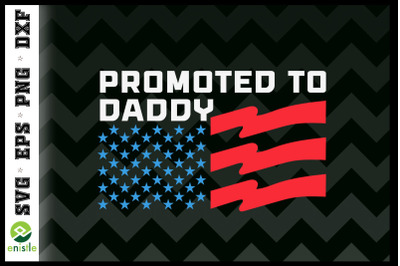 Promoted To Daddy American Flag