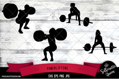 Powerlifting Silhouette Vector |Powerlifting SVG | Clipart | Graphic