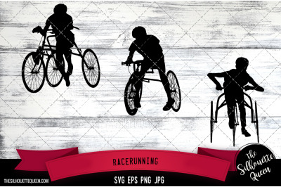 Racerunning Silhouette Vector |Racerunning SVG | Clipart | Graphic