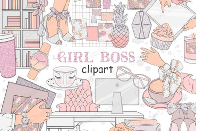 Girl Boss Clipart