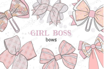 Girl Boss Bows Clipart