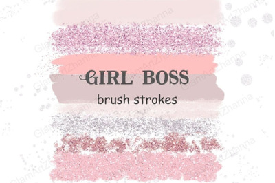 Girl Boss Brush Strokes Clipart