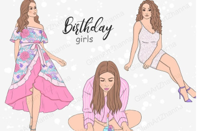 Birthday Girls Clipart