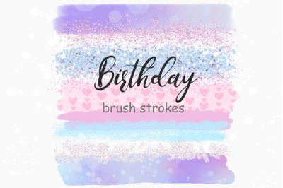 Birthday Brush Strokes Clipart