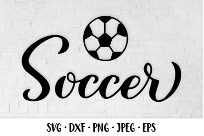 Soccer ball. Sports typography design. Activity game  SVG