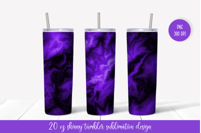 Marble Tumbler Sublimation Wrap. Black Purple Tumbler  Design