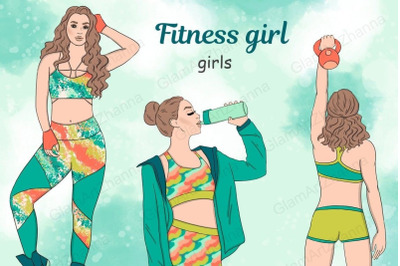 Fitness Girl Clipart Girls