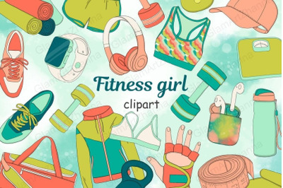 Fitness Girl Clipart