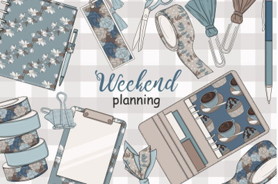 Weekend Planning Collection Clipart