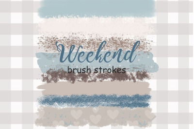 Weekend Brush Strokes Clipart