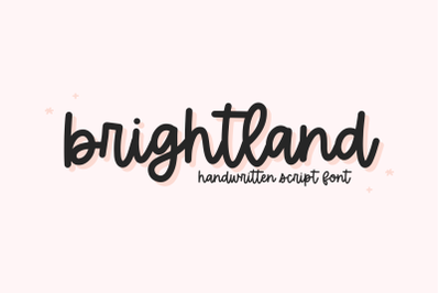 Brightland - Cute Handwritten Script Font