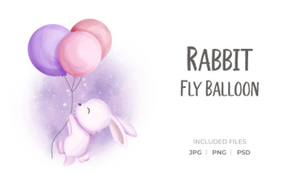 Rabbit Fly Balloon
