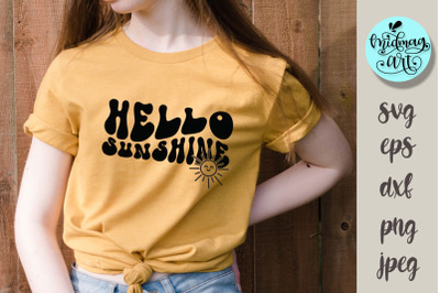 Hello sunshine svg&2C; groovy summer cut file