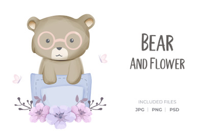 Bear And Flower