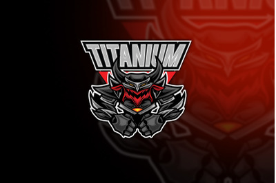 Robot Titanium Esport Logo Template