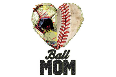 Ball Mom Heart Sublimation